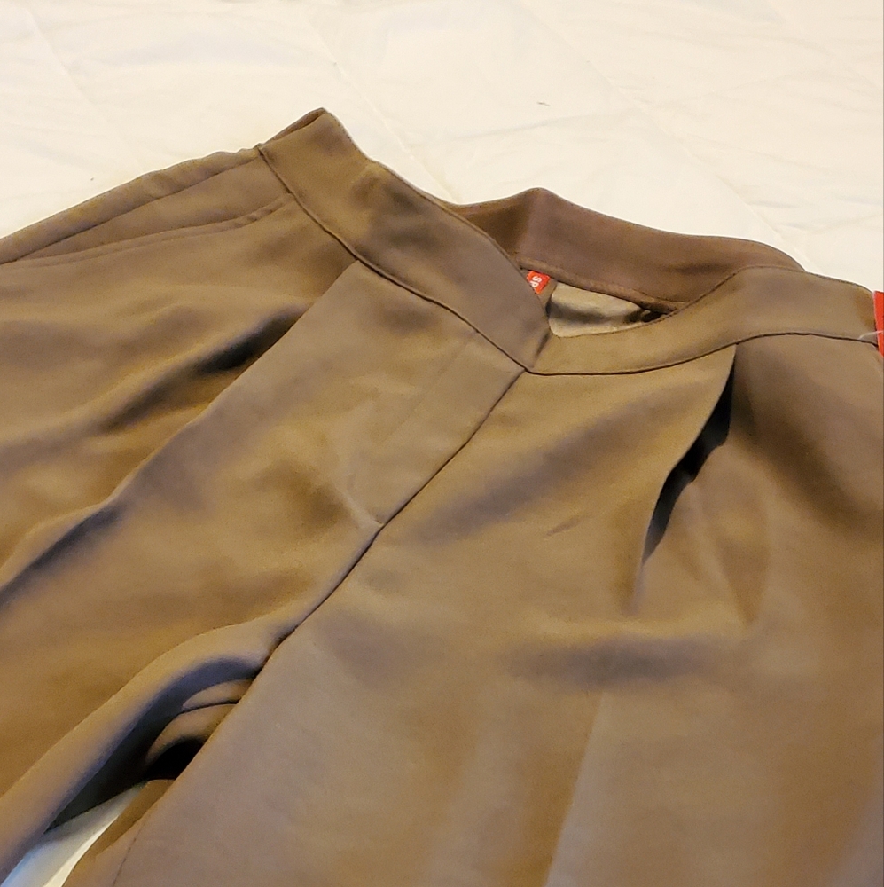 Spanx Wide Leg Carefree Crepe Pleated Trousers
